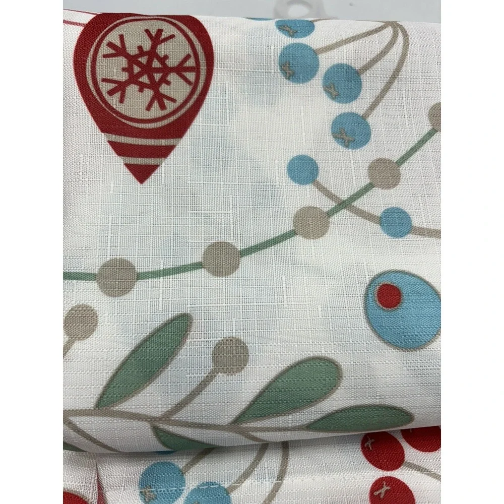 Simply‎ Lux Living NWT 'All The Trimmings' Shower Curtain & Hooks Christmas